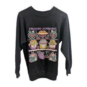 Vtg Hanes Her Way Sweatshirt Country Womens Small Made In USA Cottagecore